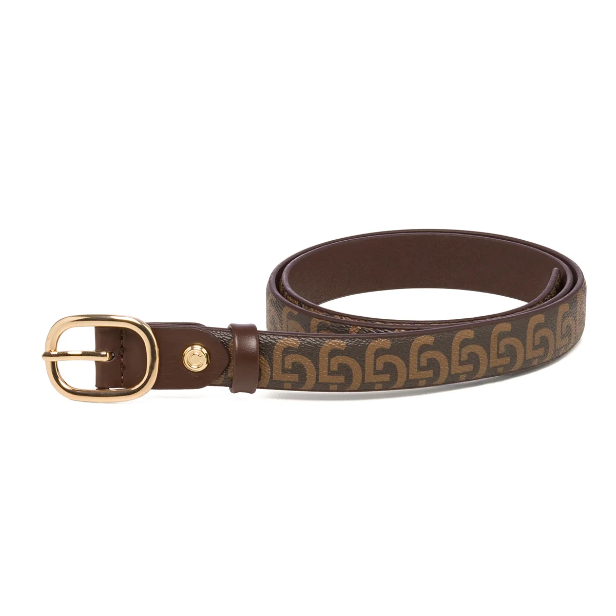 Cintura marrone con monogramma da donna Carrera Jeans Audrey
