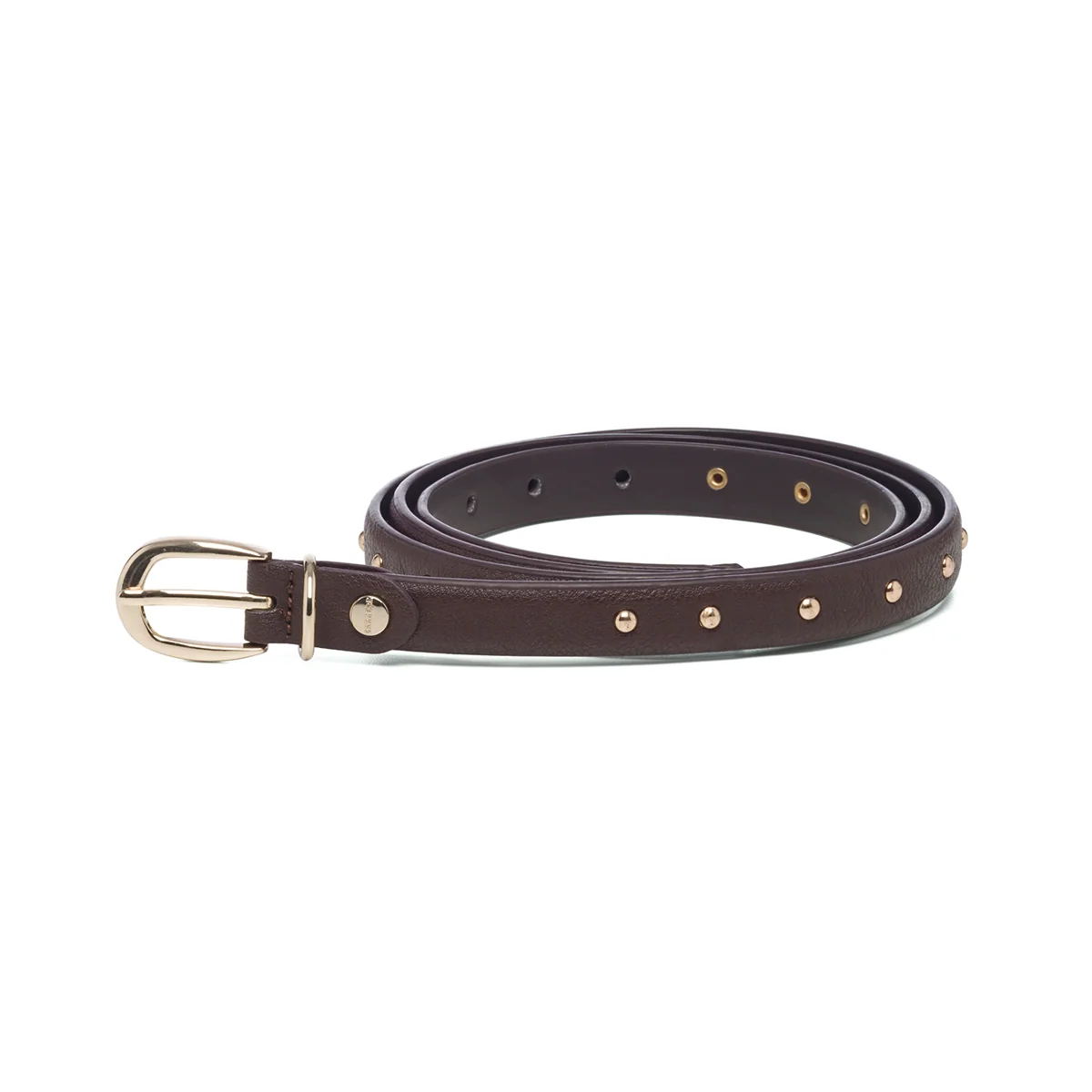 Cintura marrone con piccole borchie Carrera Jeans Gioia