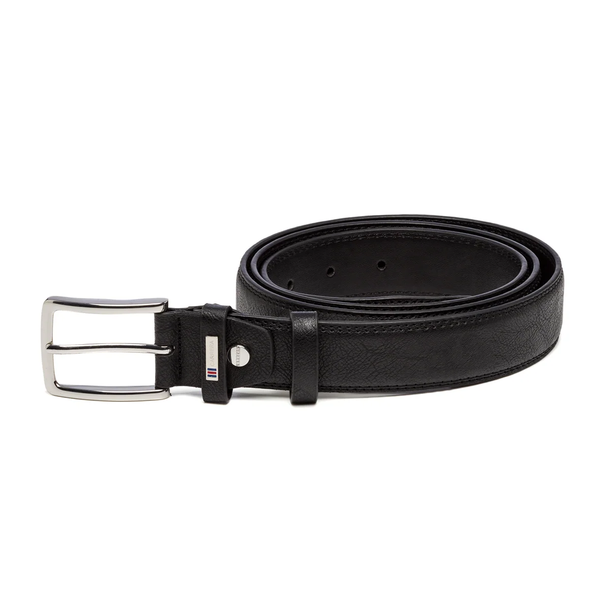 Cintura nera con logo in metallo Carrera Jeans