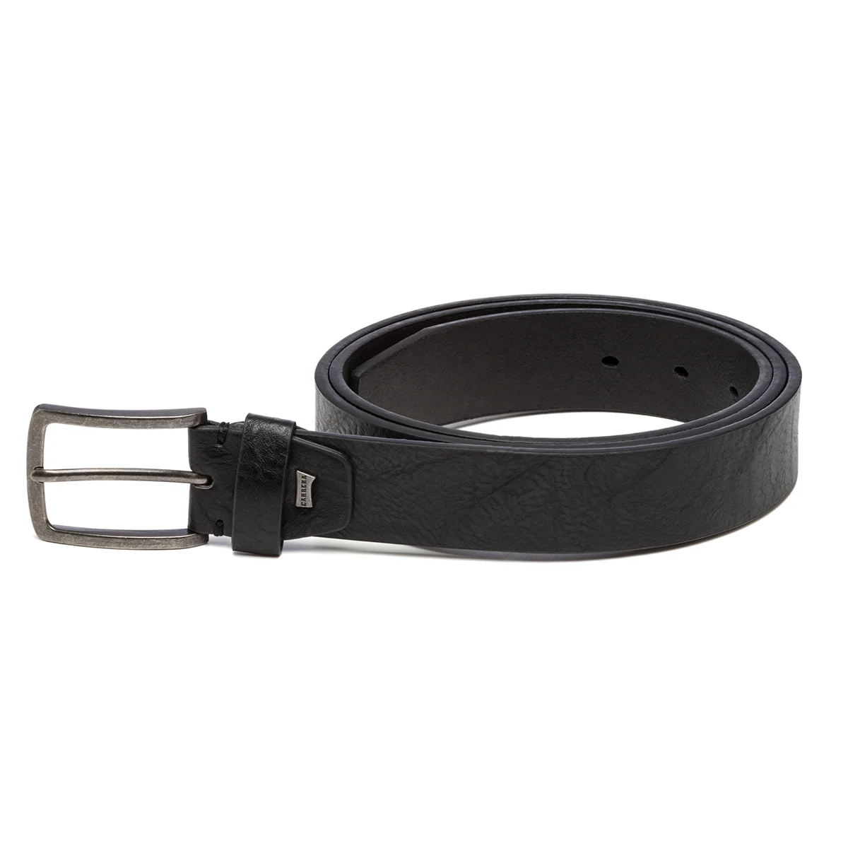 Cintura nera con logo in metallo Carrera Jeans