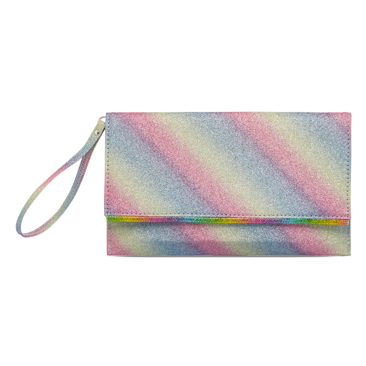 Clutch da donna multicolore con glitter e strass Romeo Gigli Milano Stacey