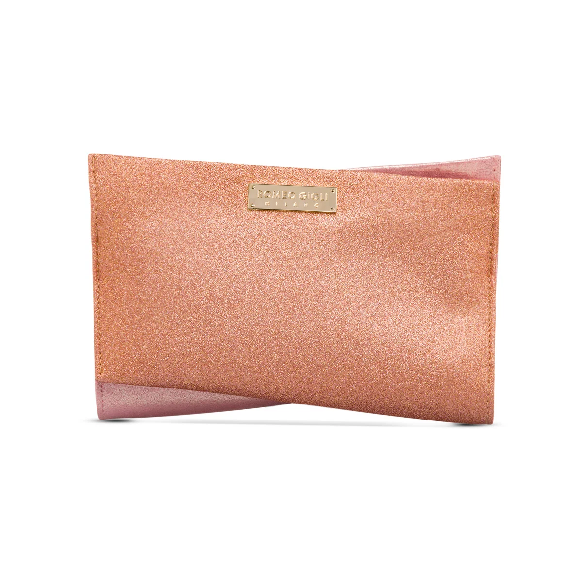 Clutch da donna rosa con glitter Romeo Gigli Milano Kimi