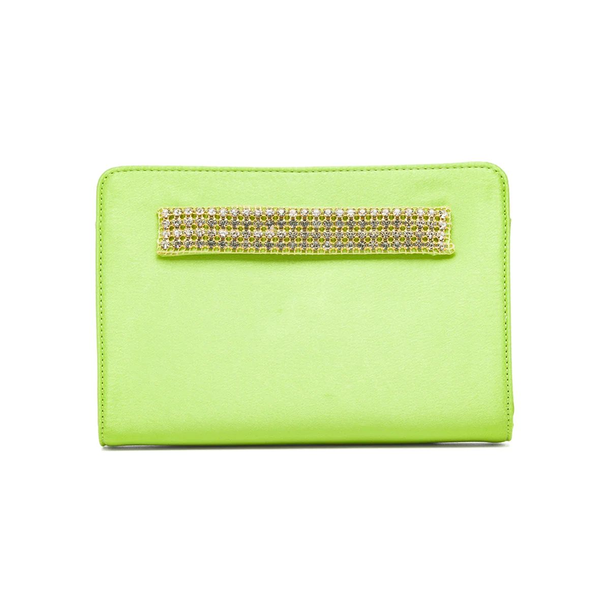 Clutch lime in raso da donna Romeo Gigli Milano Diletta