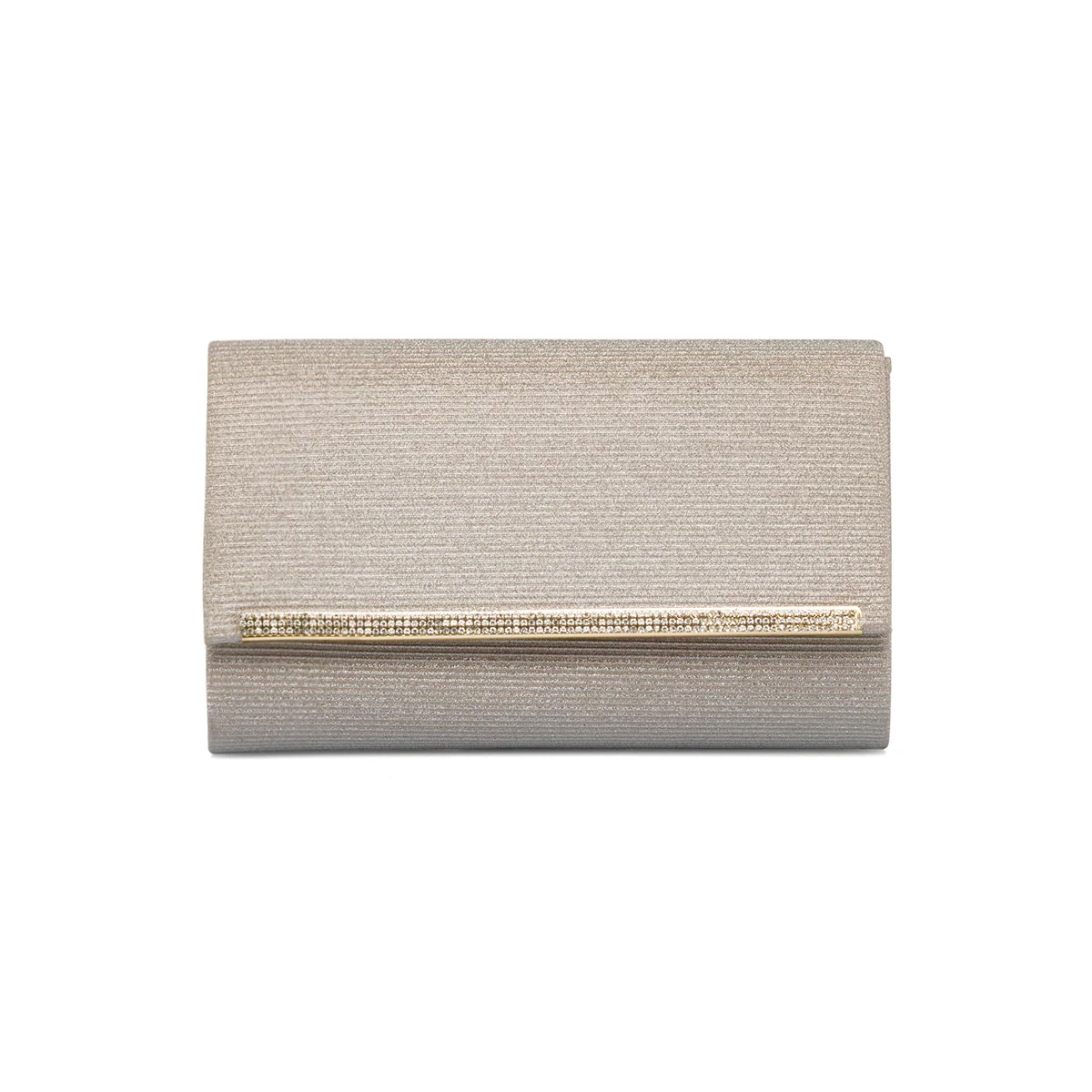 Clutch oro con glitter e strass da donna Lora Ferres