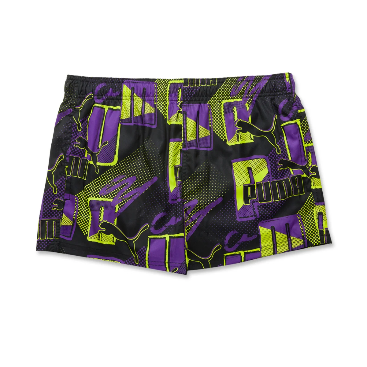 Costume da bagno uomo viola giallo fluo e nero Puma