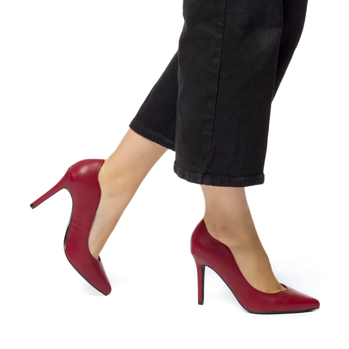 Décolleté bordeaux con tacco a spillo 10 cm Lora Ferres