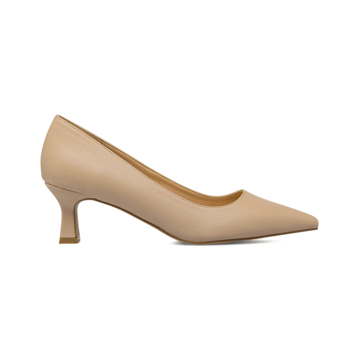 Décolleté da donna beige con tacco rocchetto 5,5 cm Lora Ferres