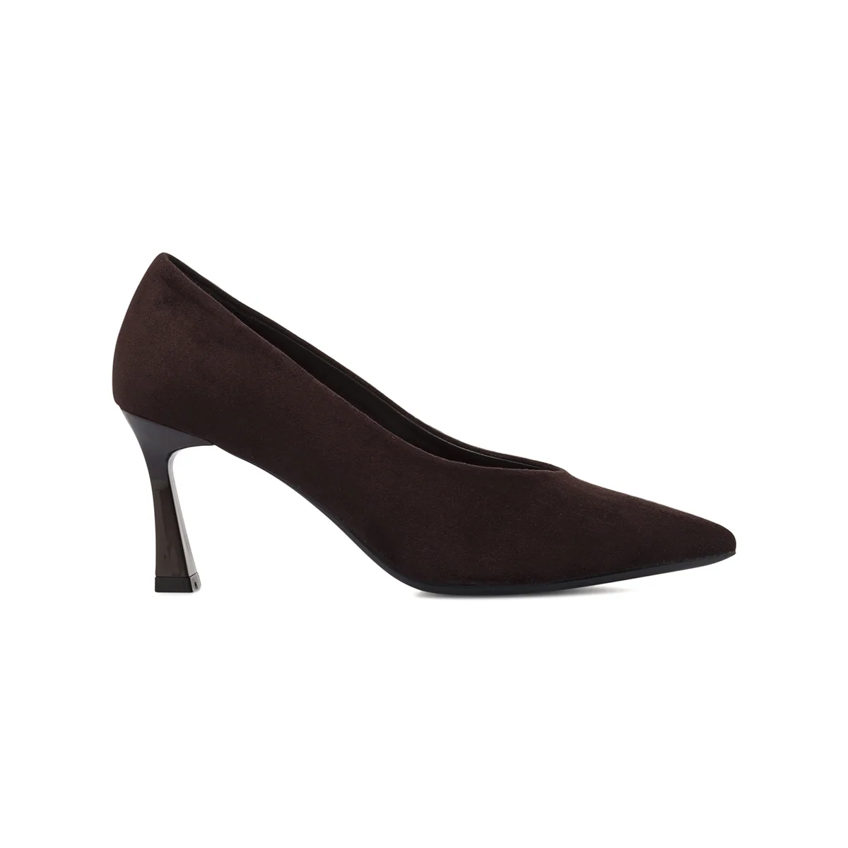 Décolleté marroni Donna effetto scamosciato con tacco 8 cm Lora Ferres