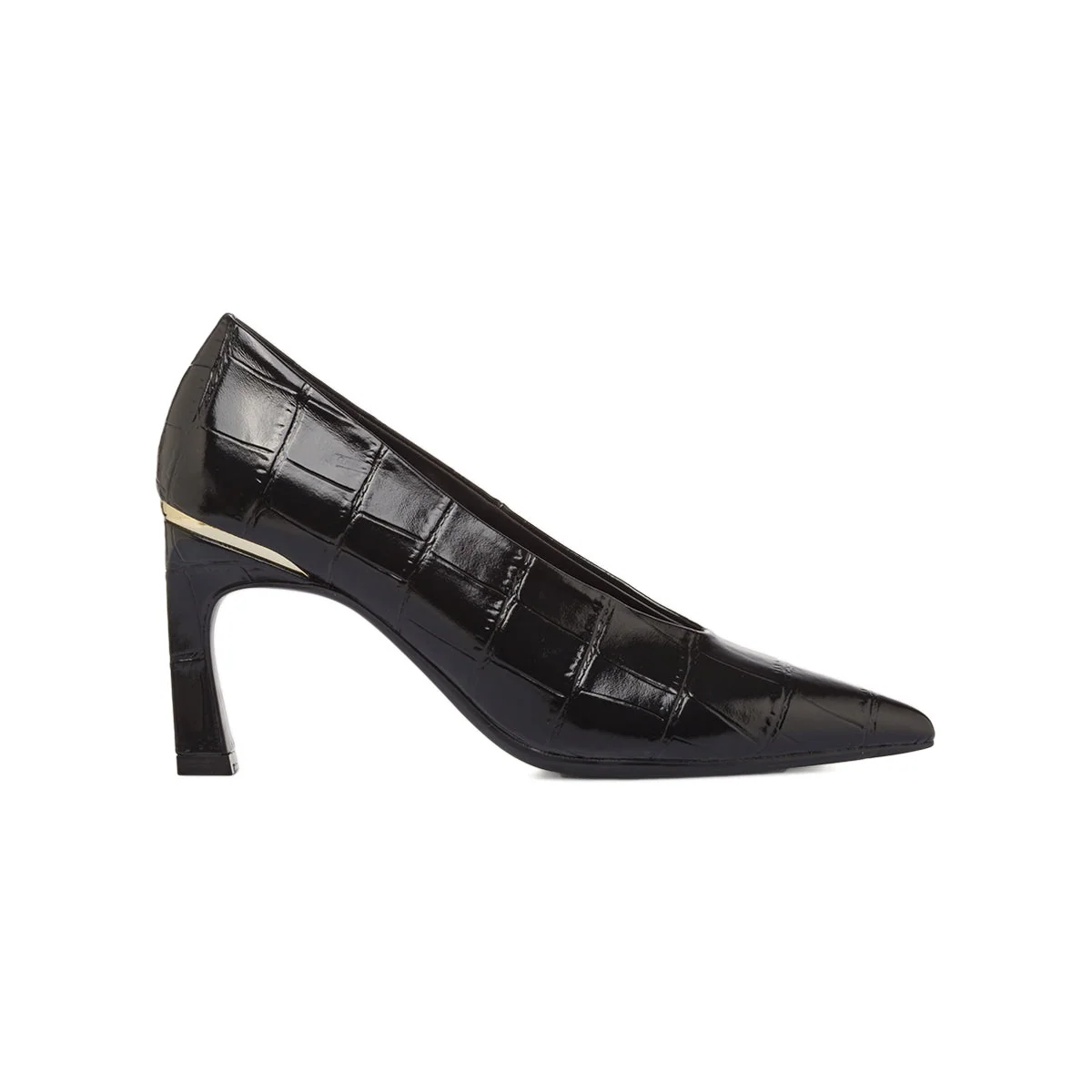 Décolleté Nere da Donna texture effetto cocco con tacco Pierre Cardin