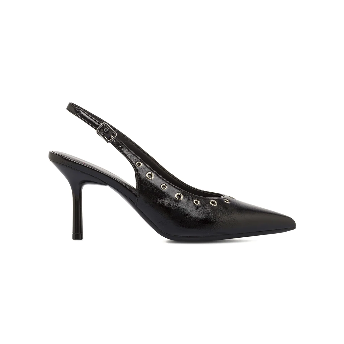 Décolleté Slingback da Donna Nere con occhielli metallici Swish Jeans