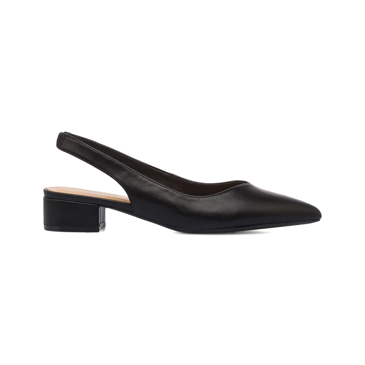 Décolleté slingback nere da Donna con cinturino e tacco 3 cm Lora Ferres