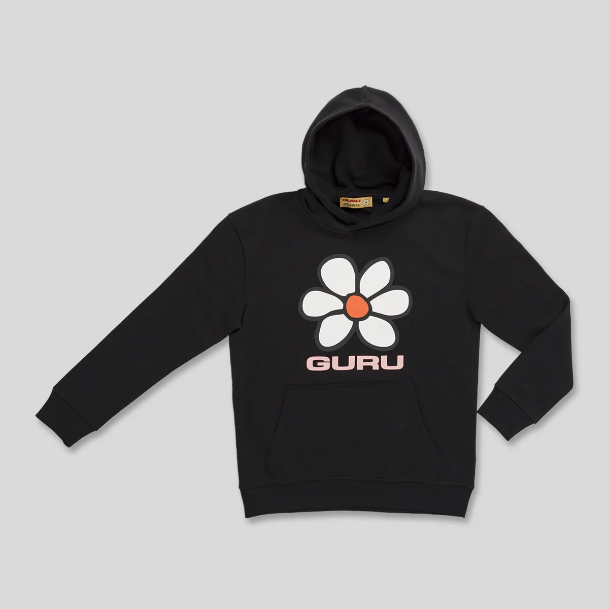 Felpa con cappuccio Nera da Donna con stampa logo margherita Guru