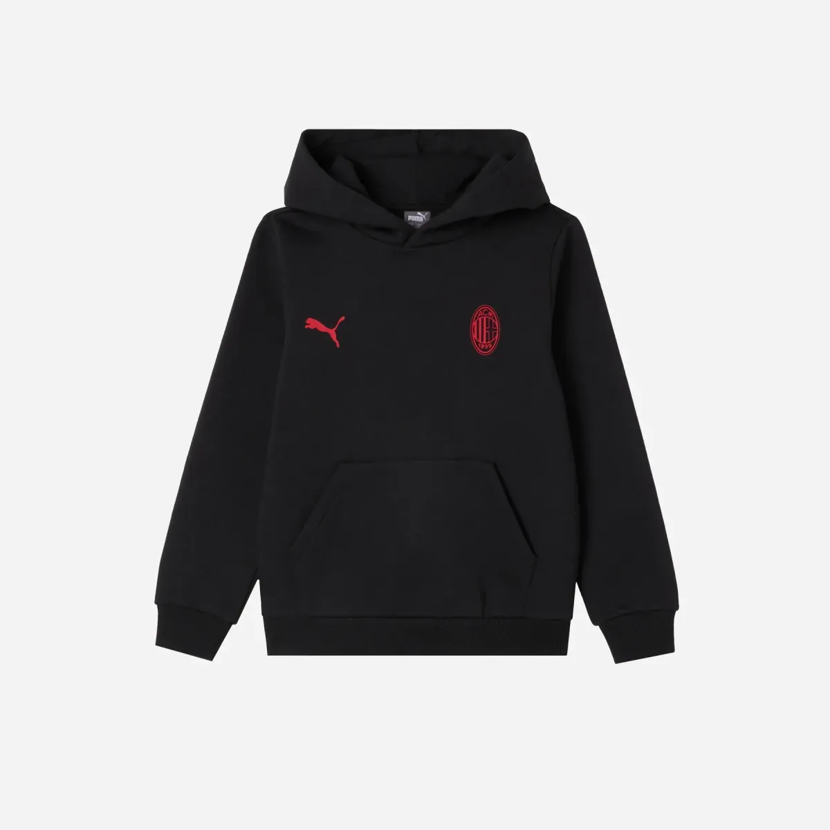 Felpa nera con cappuccio bambino Essential AC Milan Puma