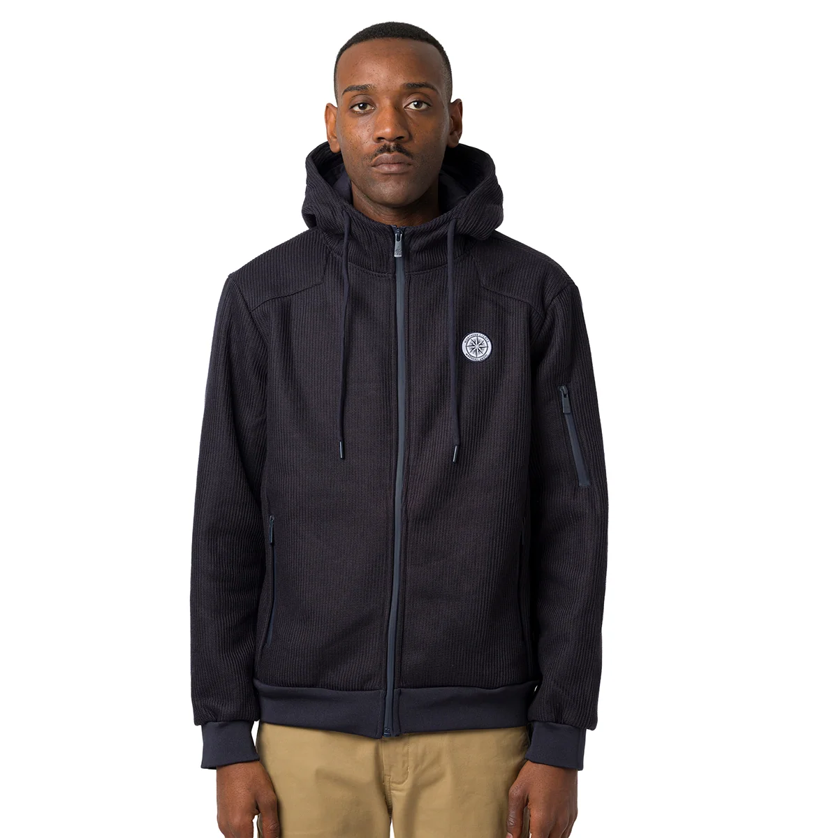 Giacca blu da uomo a costine con cappuccio Northern Lights by Marshall