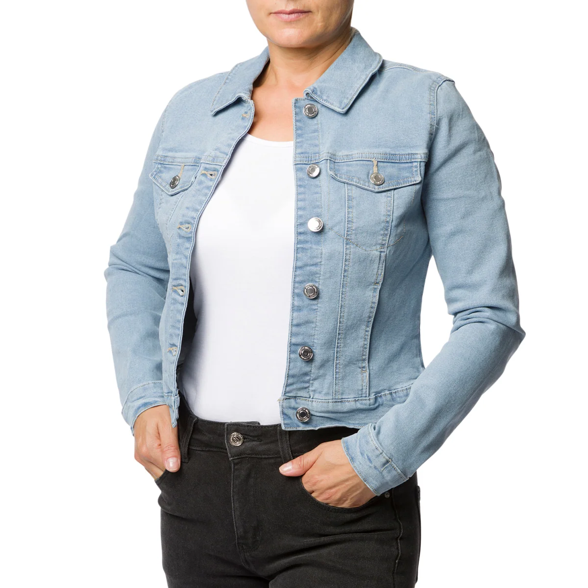 Giacca di jeans blu chiaro da donna Vero Moda