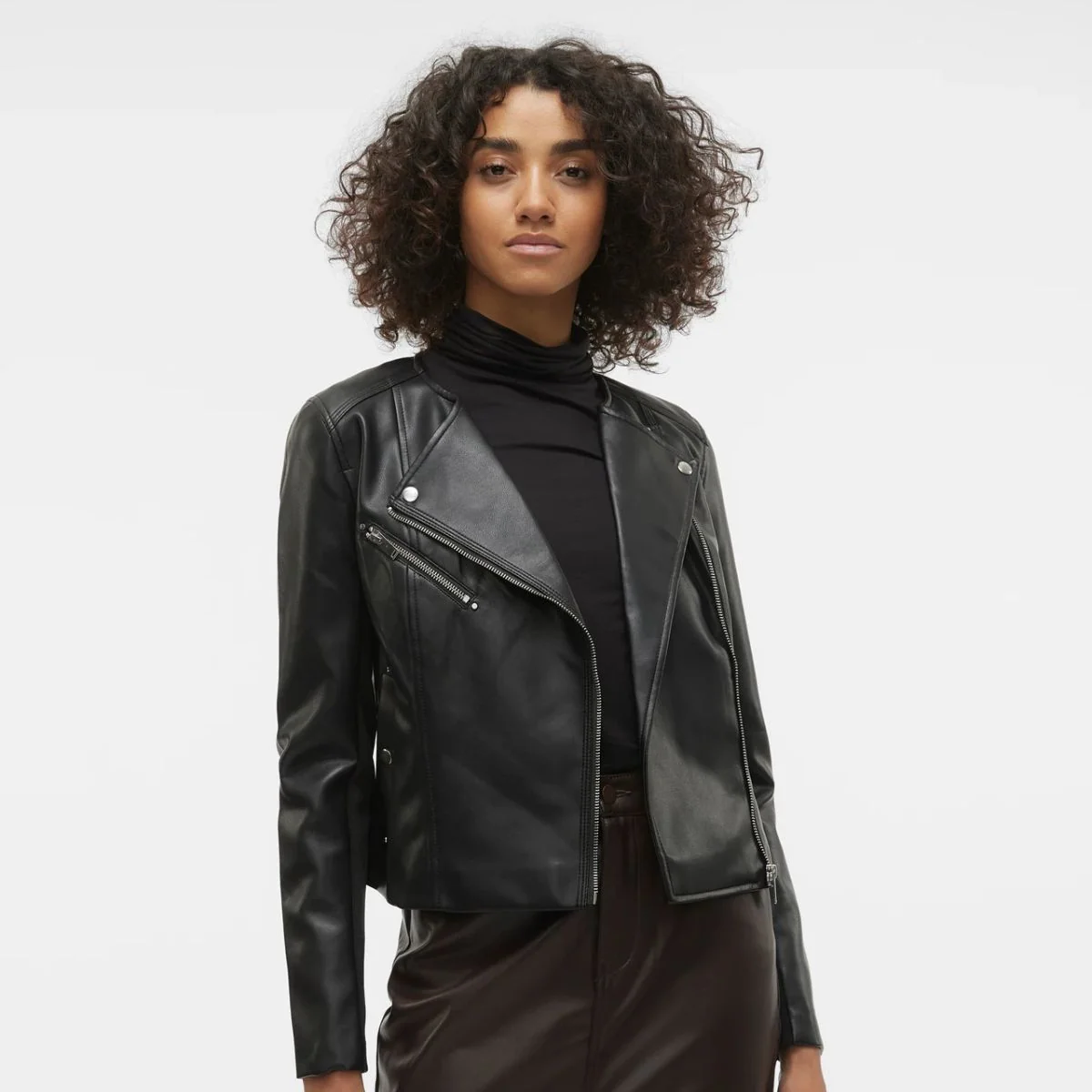 Giacca in similpelle da donna nera Vero Moda