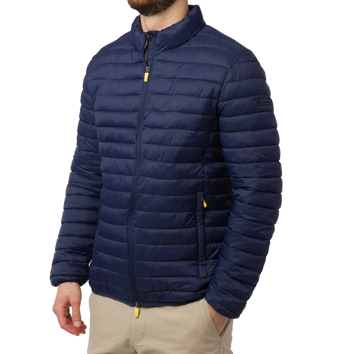 Giubbino Blu da Uomo con tasche e con logo gommato Navy Sail