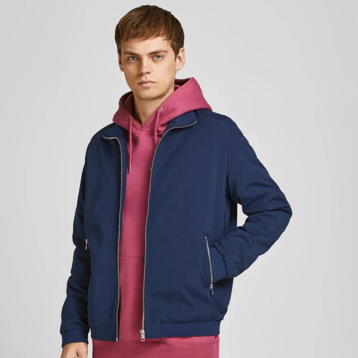 Giubbotto bomber blu navy da uomo Jack & Jones