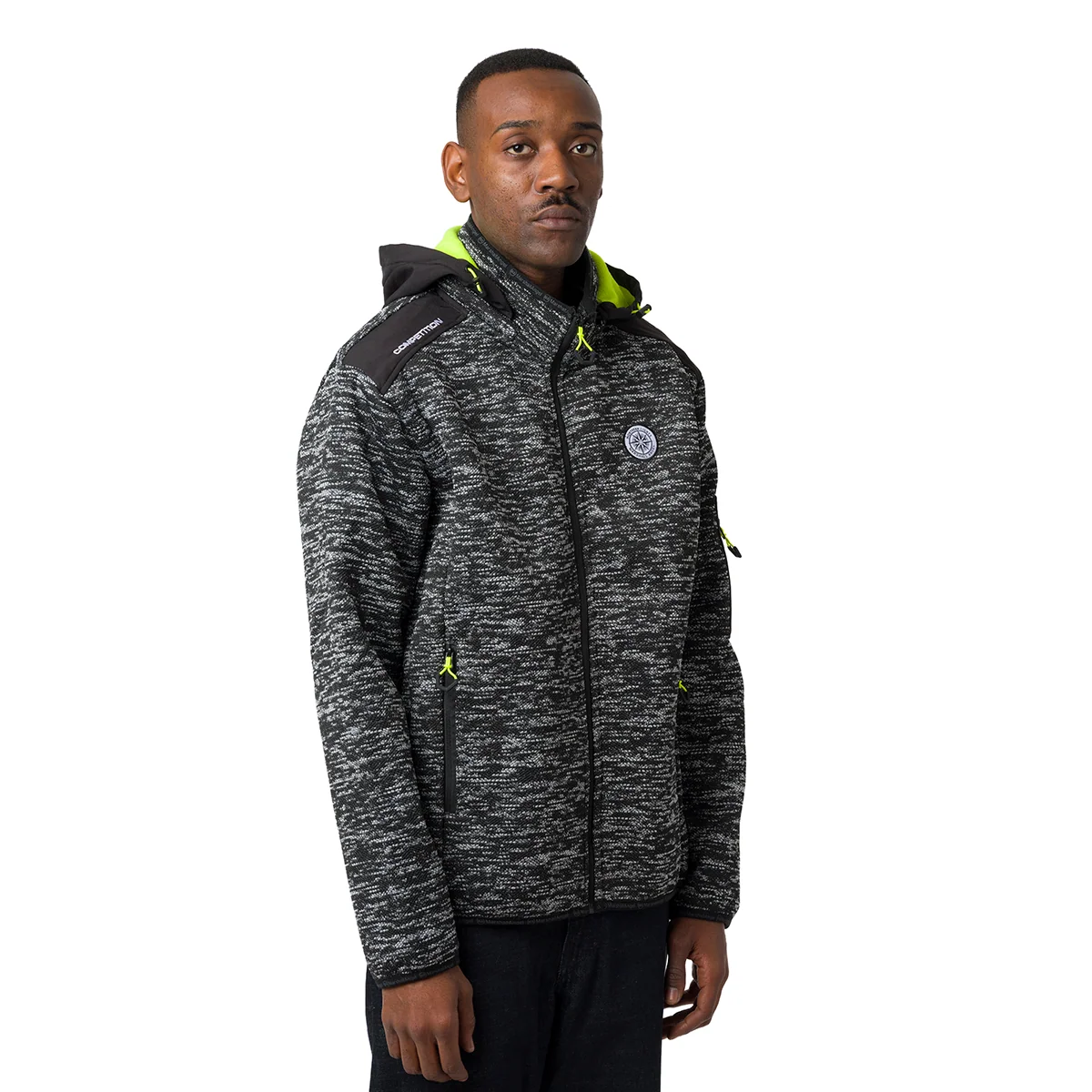 Giubbotto softshell da uomo melange nero Northern Lights by Marshall