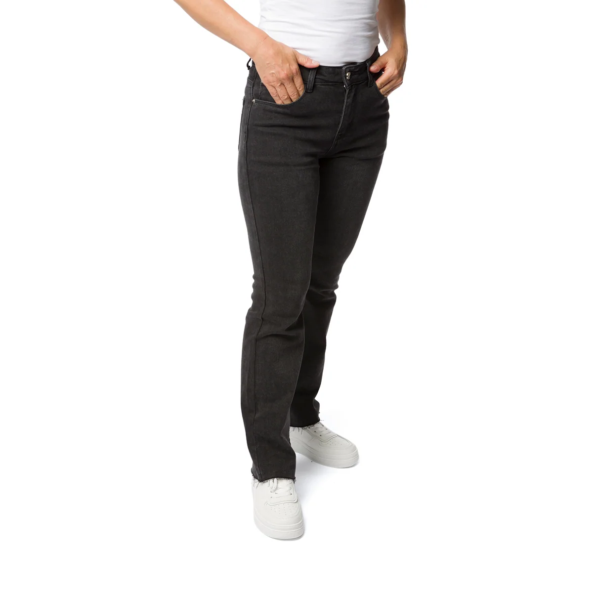 Jeans a zampa di elefante neri da donna Swish Jeans