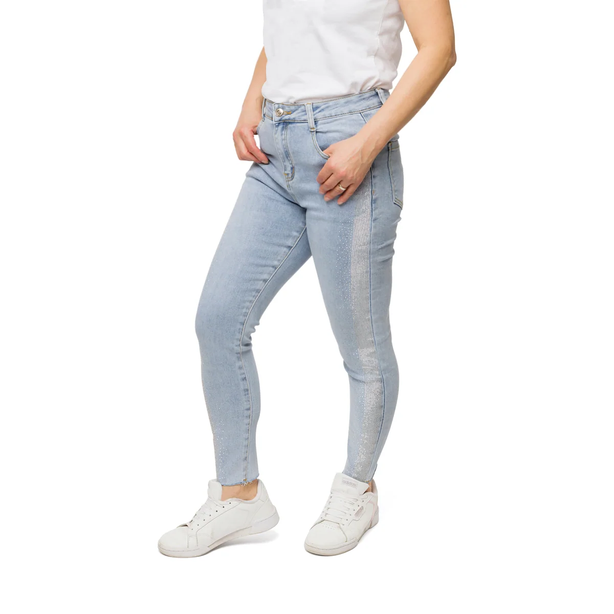 Jeans skinny da donna con strass Swish Jeans