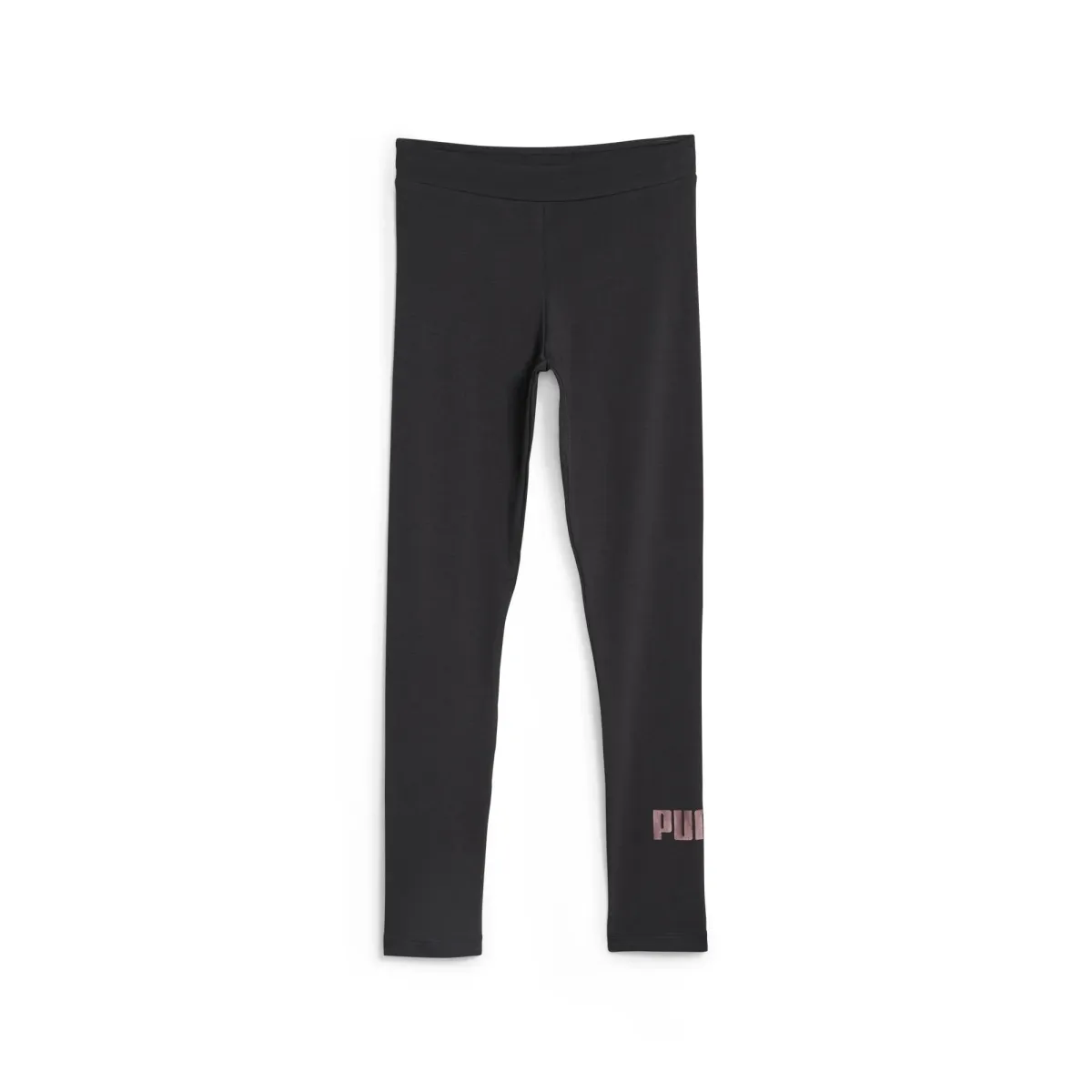 Leggings neri da bambina con logo a contrasto Puma Essentials+