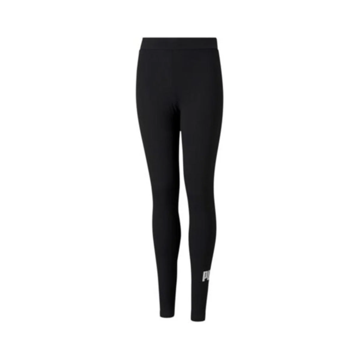 Leggings neri da bambina con logo sulla gamba Puma Essentials Youth