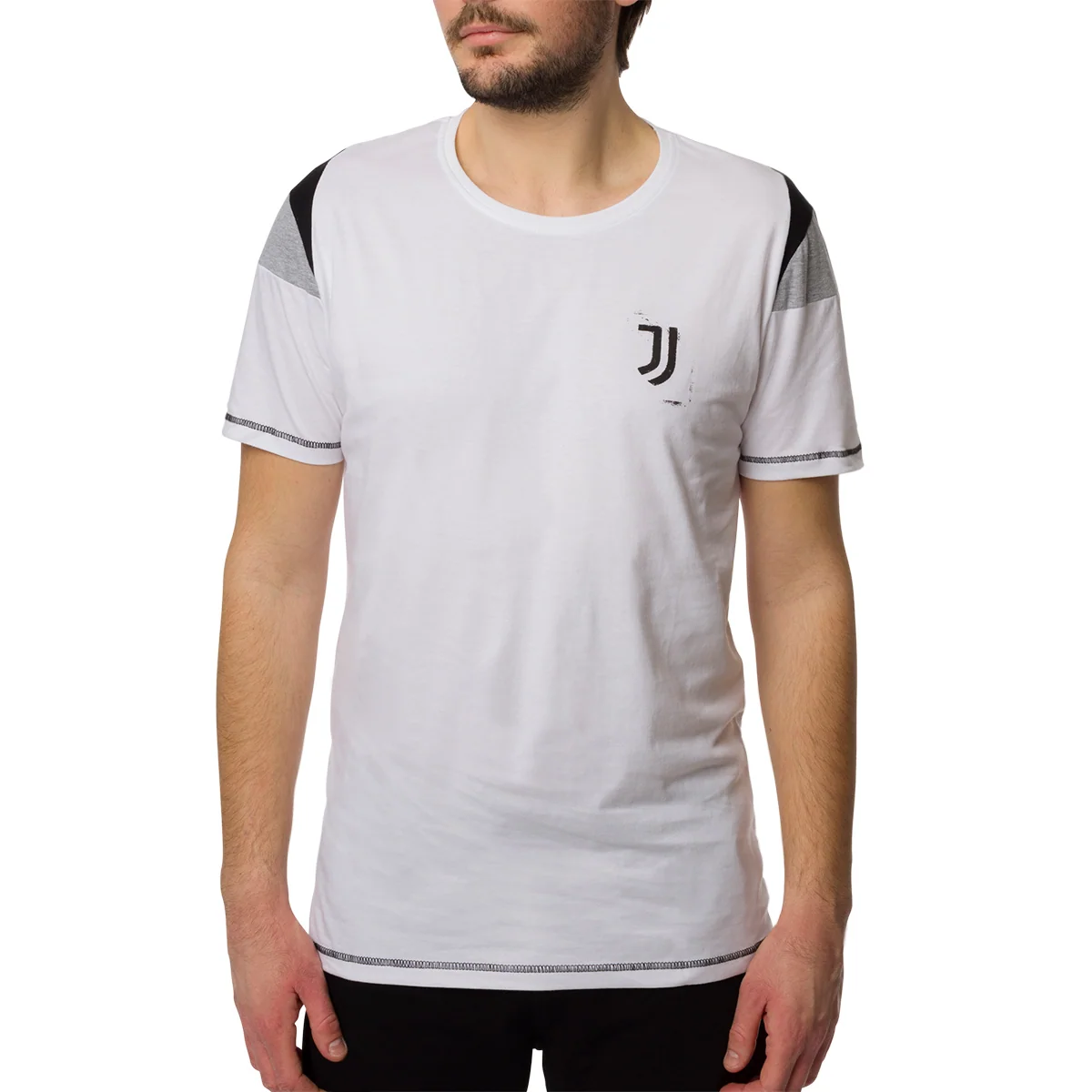 Maglia da pigiama bianca da uomo con logo Juventus