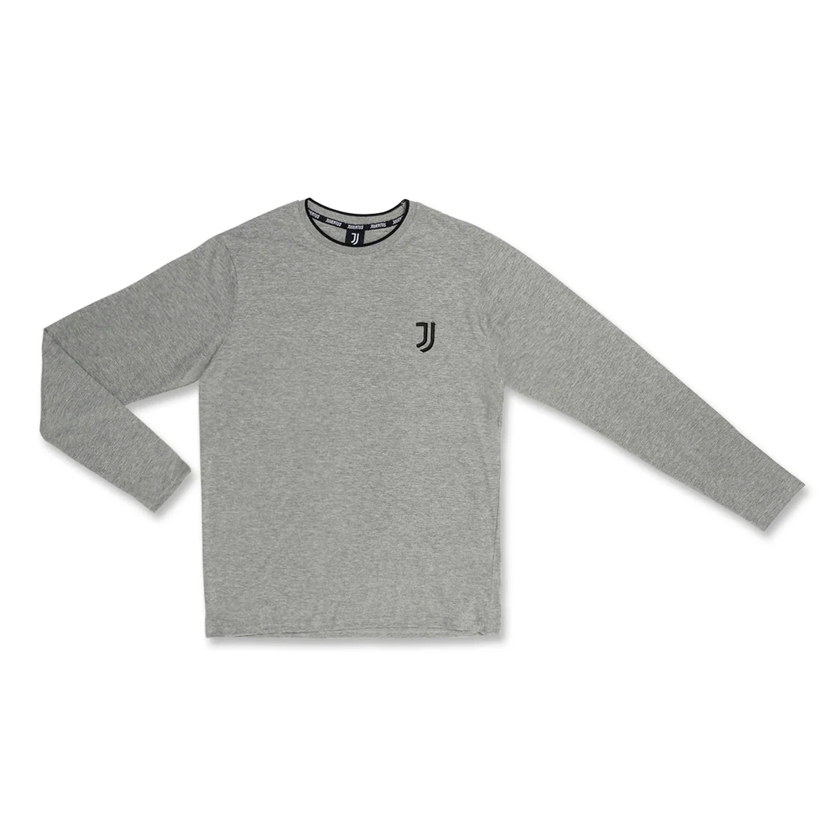 Maglia girocollo da uomo grigio con logo Juventus