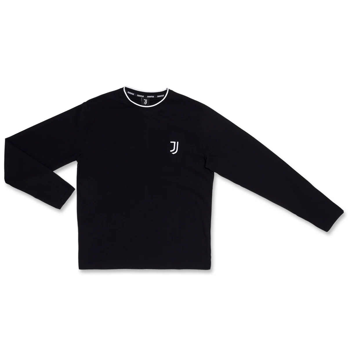 Maglia girocollo da uomo nera con logo Juventus