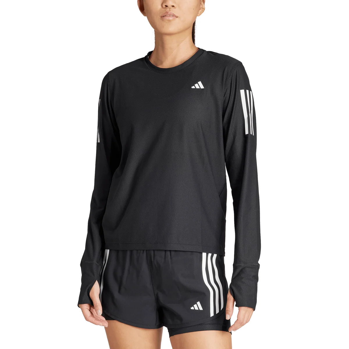 Maglia tecnica nera da allenamento donna adidas