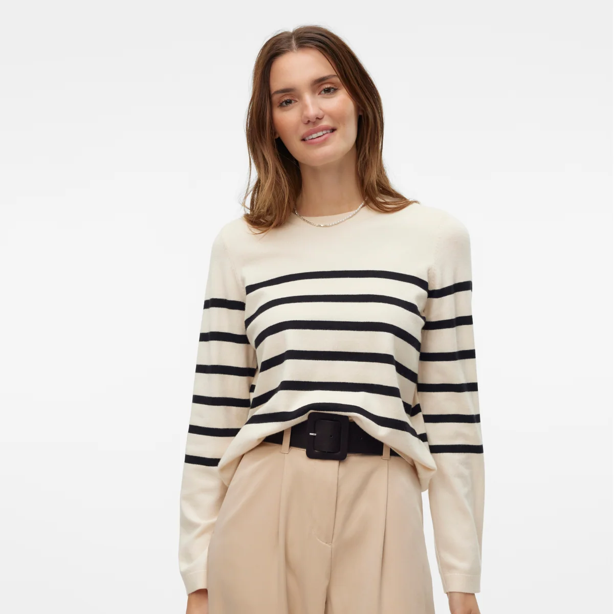 Maglione a righe Nero da Donna con girocollo Vero Moda