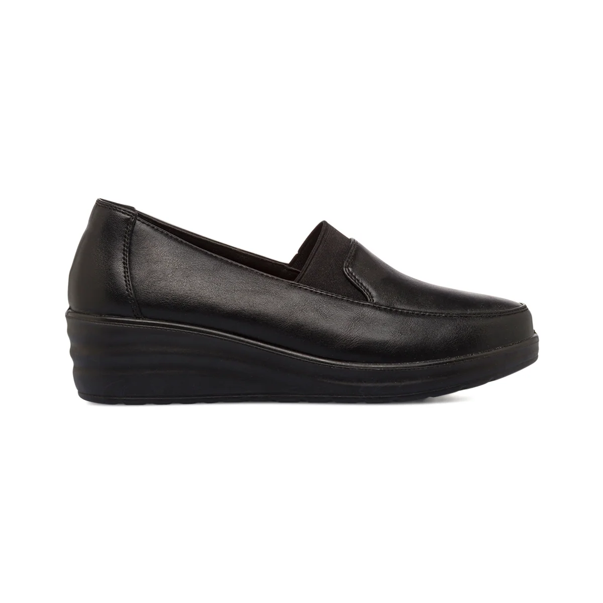 Mocassini comfort neri da Donna con zeppa P Soft