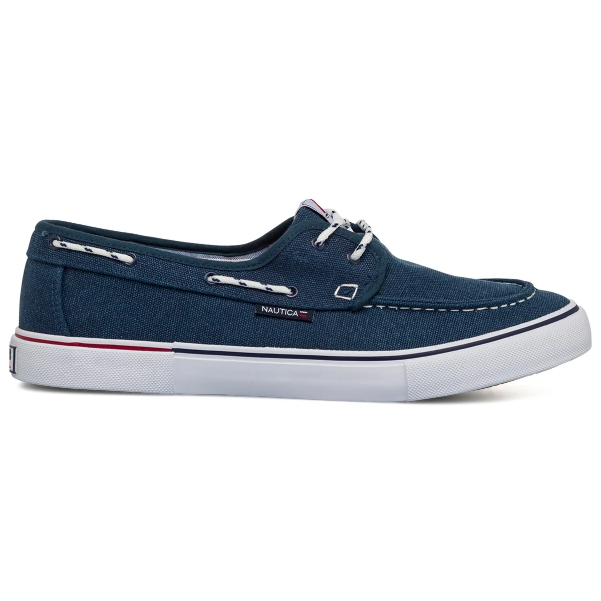 Mocassini da barca blu navy da uomo con laccetto passante Nautica Jeans