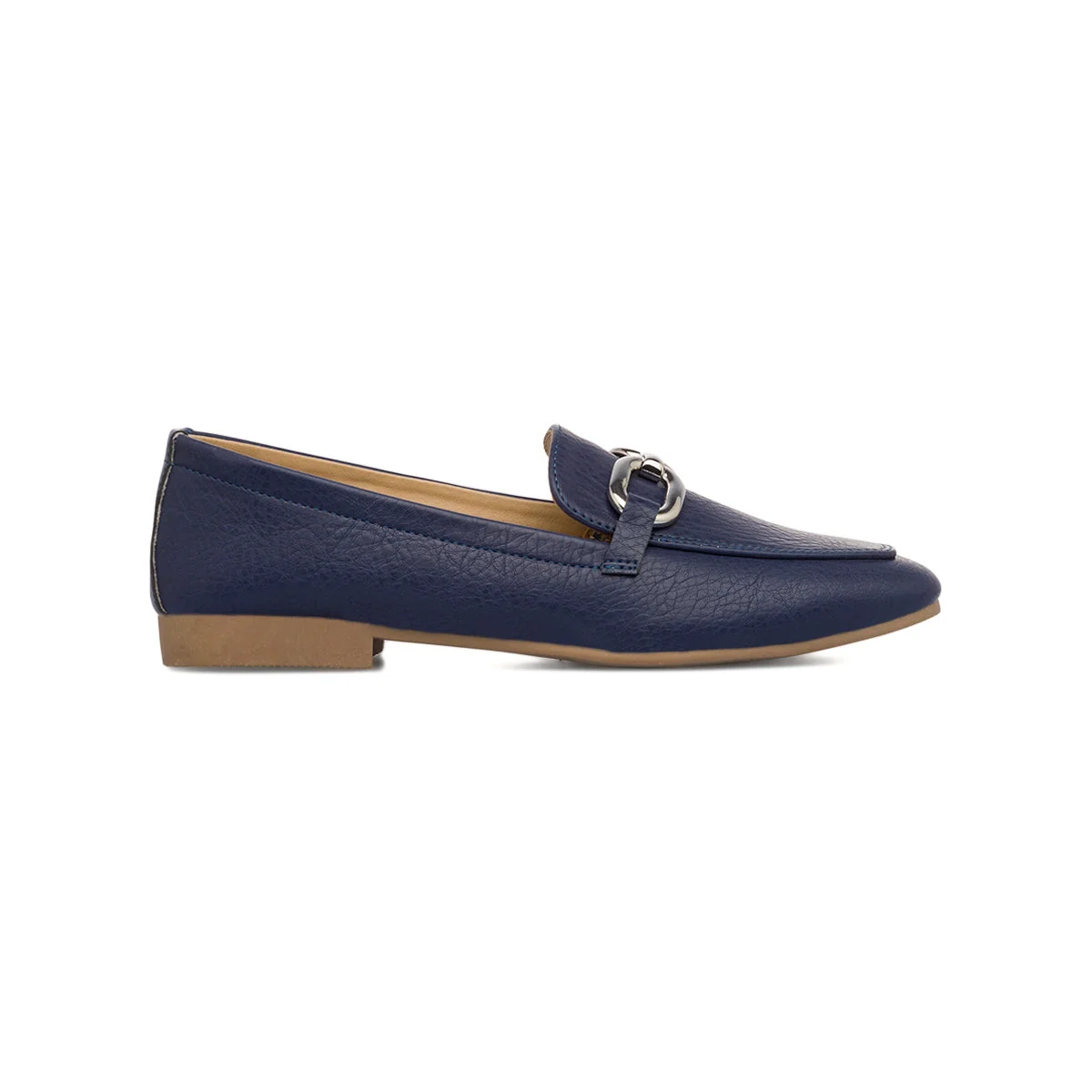 Mocassini da donna blu con morsetto in metallo Lora Ferres