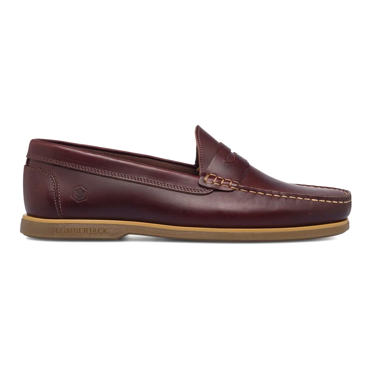 Mocassini da uomo marroni in pelle Lumberjack Navigator