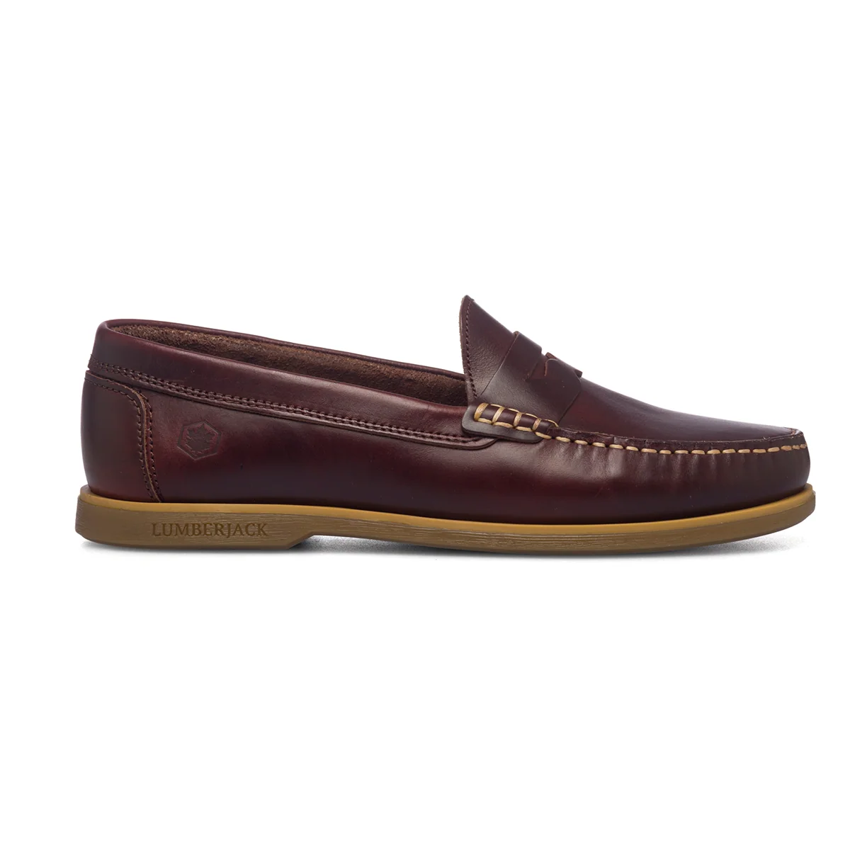 Mocassini da uomo marroni in pelle Lumberjack Navigator