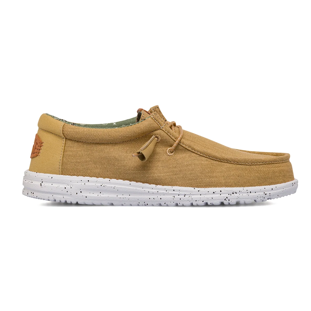 Mocassini in tessuto leggero beige da Uomo Heydude Wally Washed Canvas