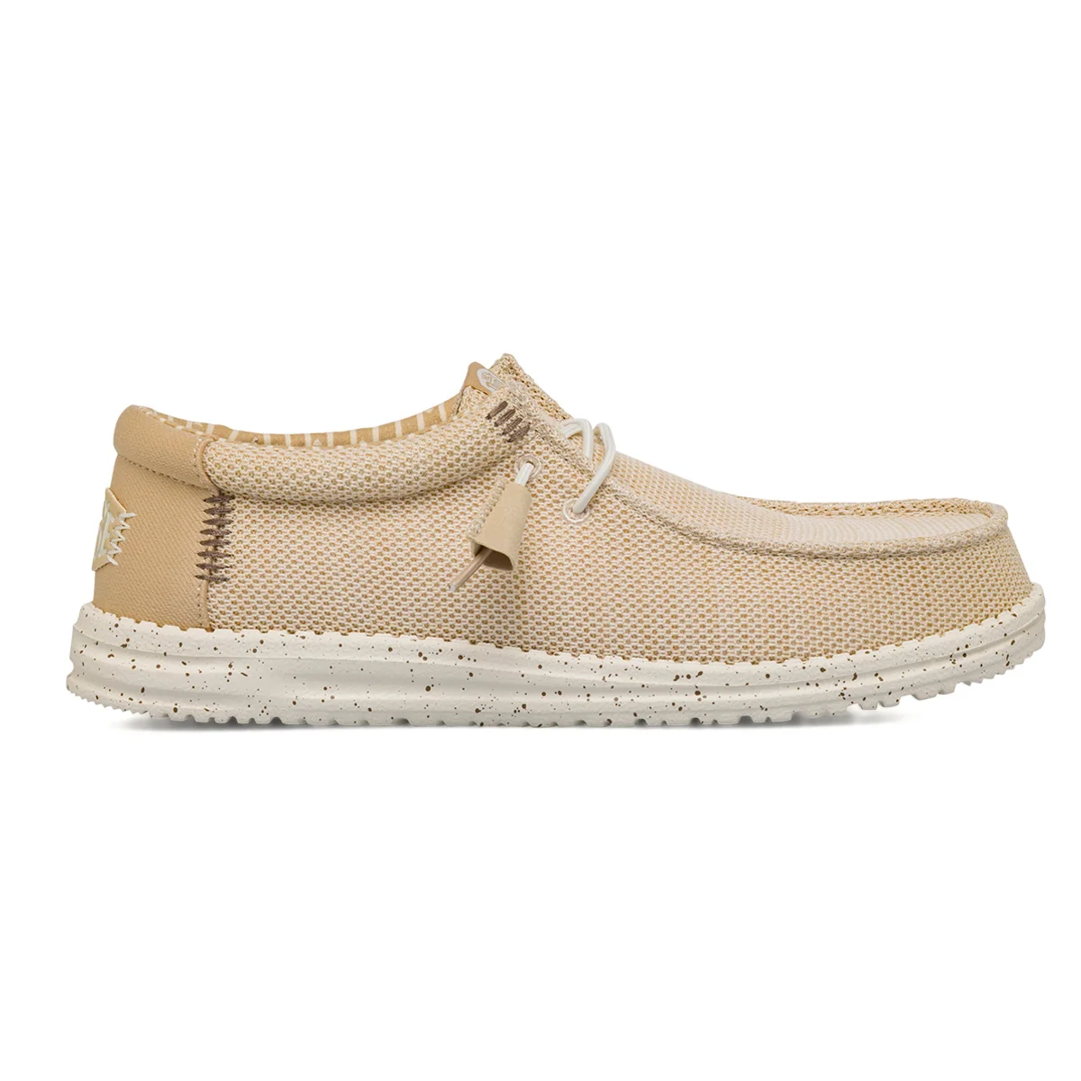 Mocassini leggeri con lacci beige da Uomo Heydude Wally Stretch Sox