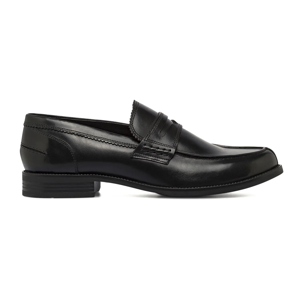 Mocassini Penny Loafer da uomo in pelle neri La Cuoieria