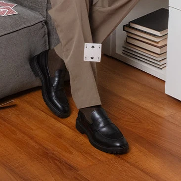 Mocassini Penny loafer neri da Uomo Riflessi Urbani