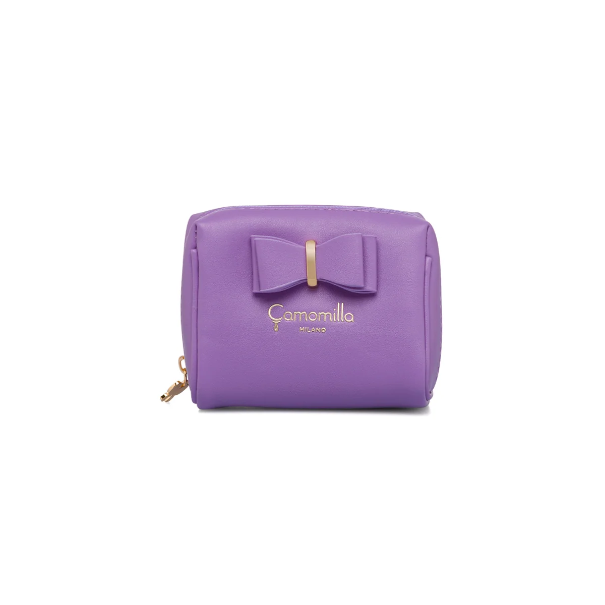Necessaire M da donna lilla con fiocco Camomilla Milano