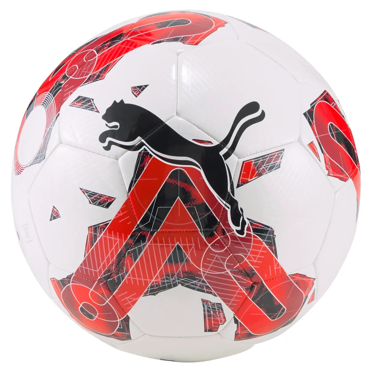 Pallone da calcio bianco e rosso Puma Orbita 6 MS
