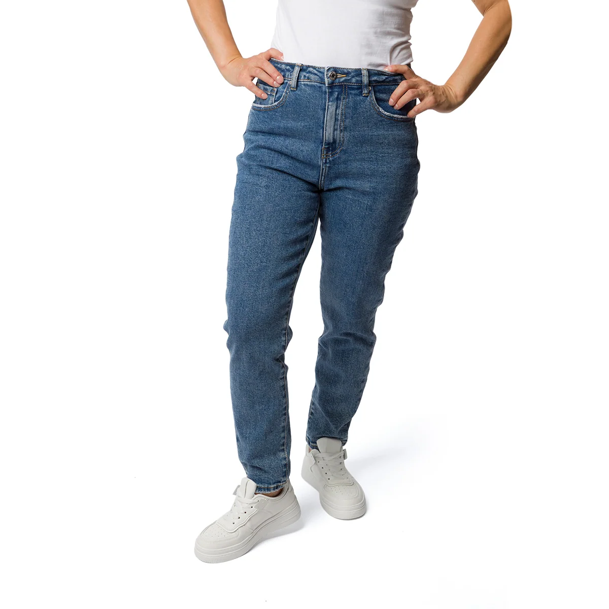 Pantaloni Jeans regular blu da donna Swish Jeans