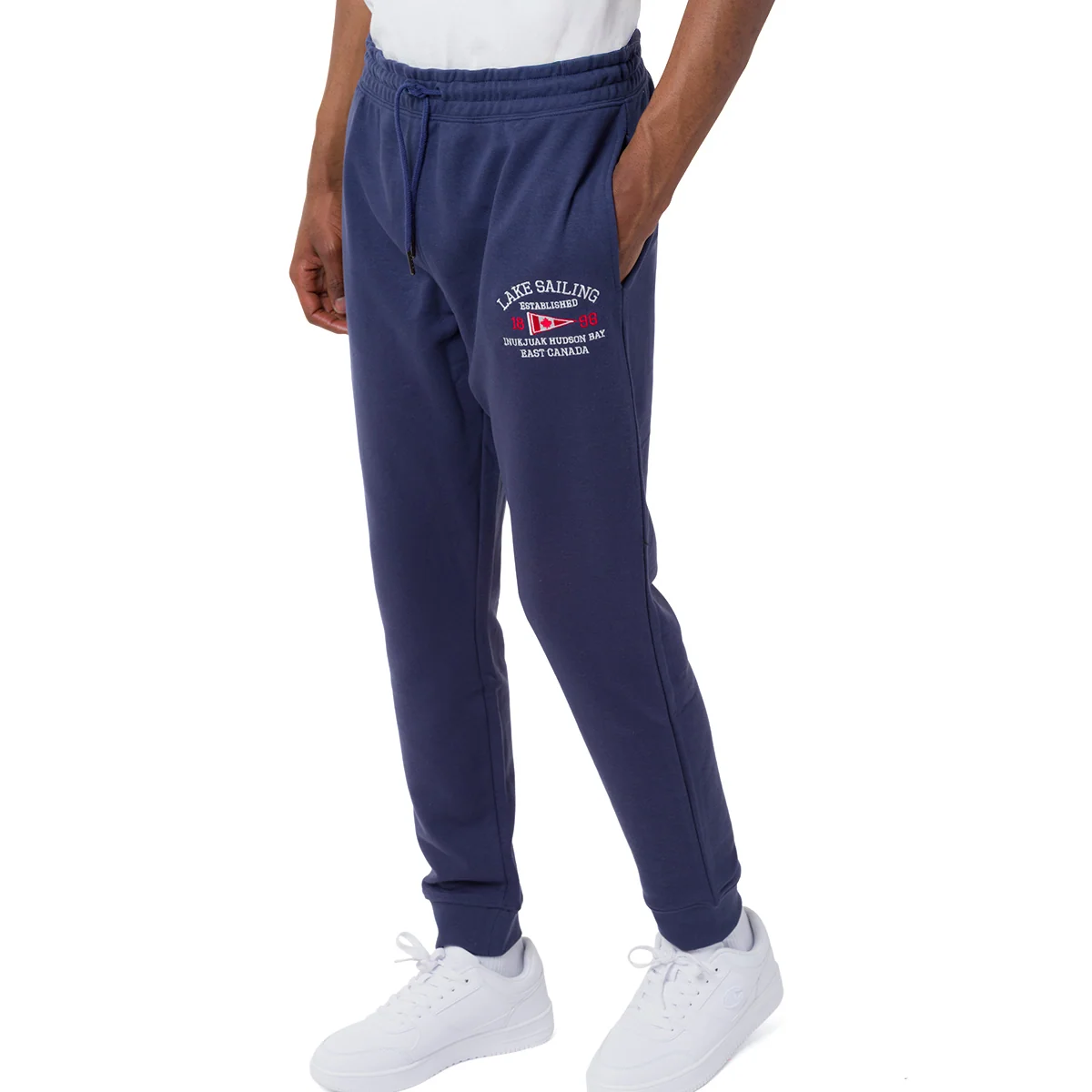 Pantaloni Jogger da Uomo Blu con Stampa e Vita Elasticizzata Canada Trail