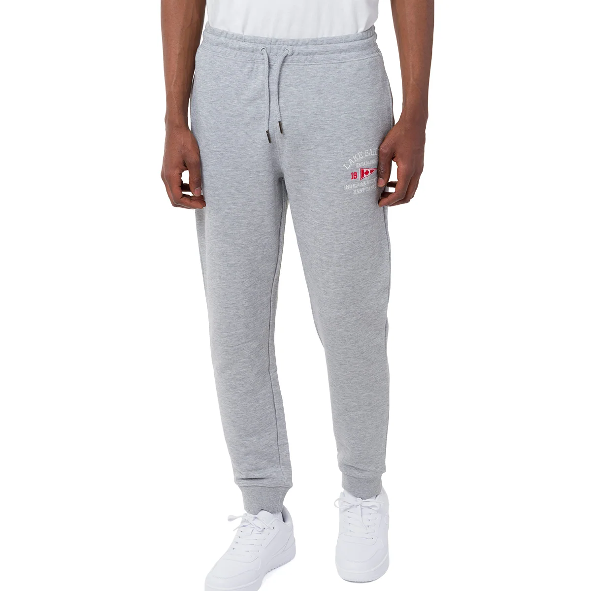 Pantaloni Jogger da Uomo Grigi con Stampa e Vita Elasticizzata Canada Trail