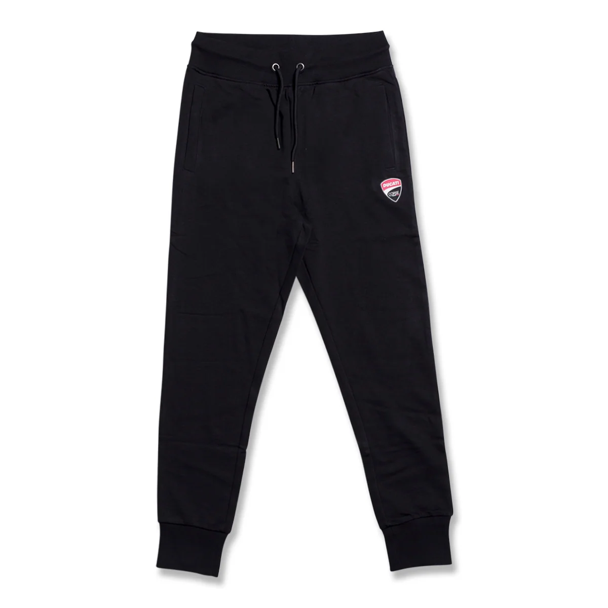 Pantaloni joggers neri da uomo con badge Ducati Corse