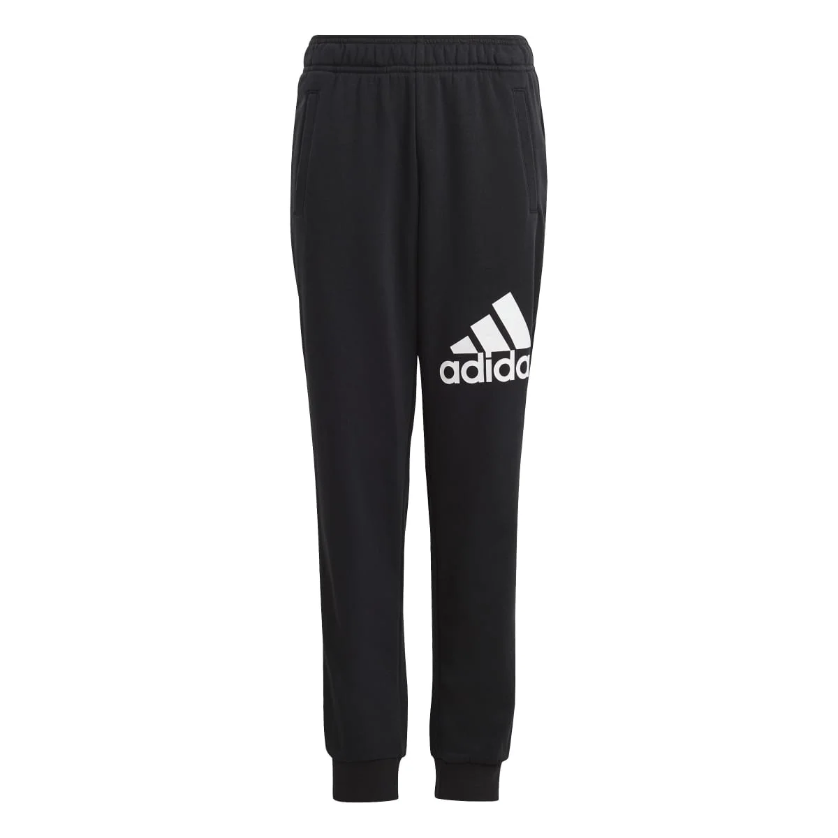 Pantaloni neri bambino Essentials Regular Fit Big Logo Cotton adidas
