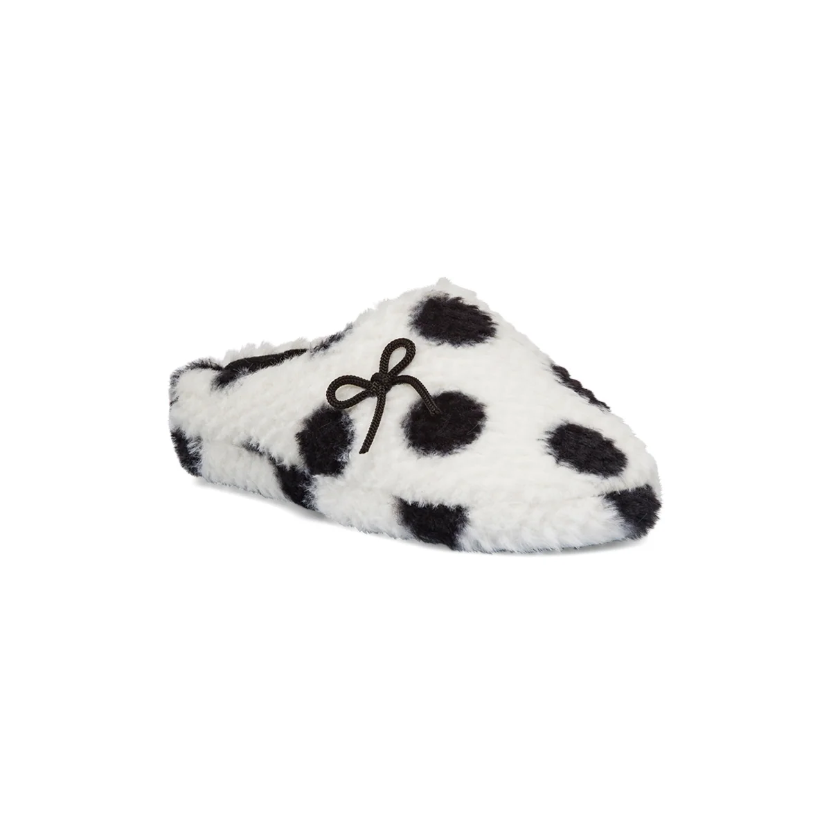 Pantofole bianche e nere con fiocco da Donna Feetty