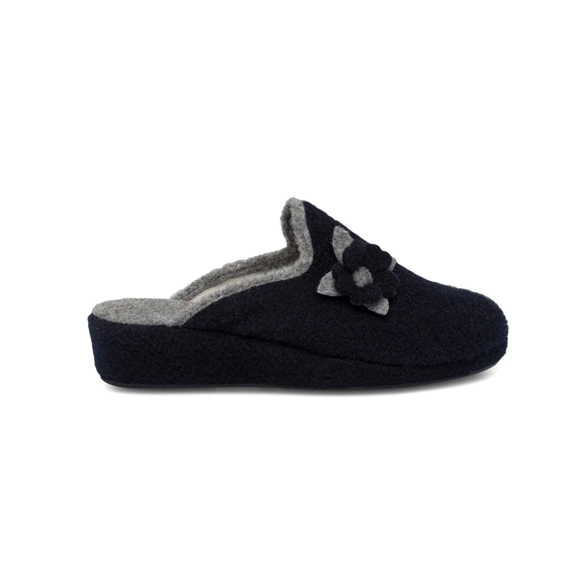 Pantofole blu da donna con fiore StilRosa